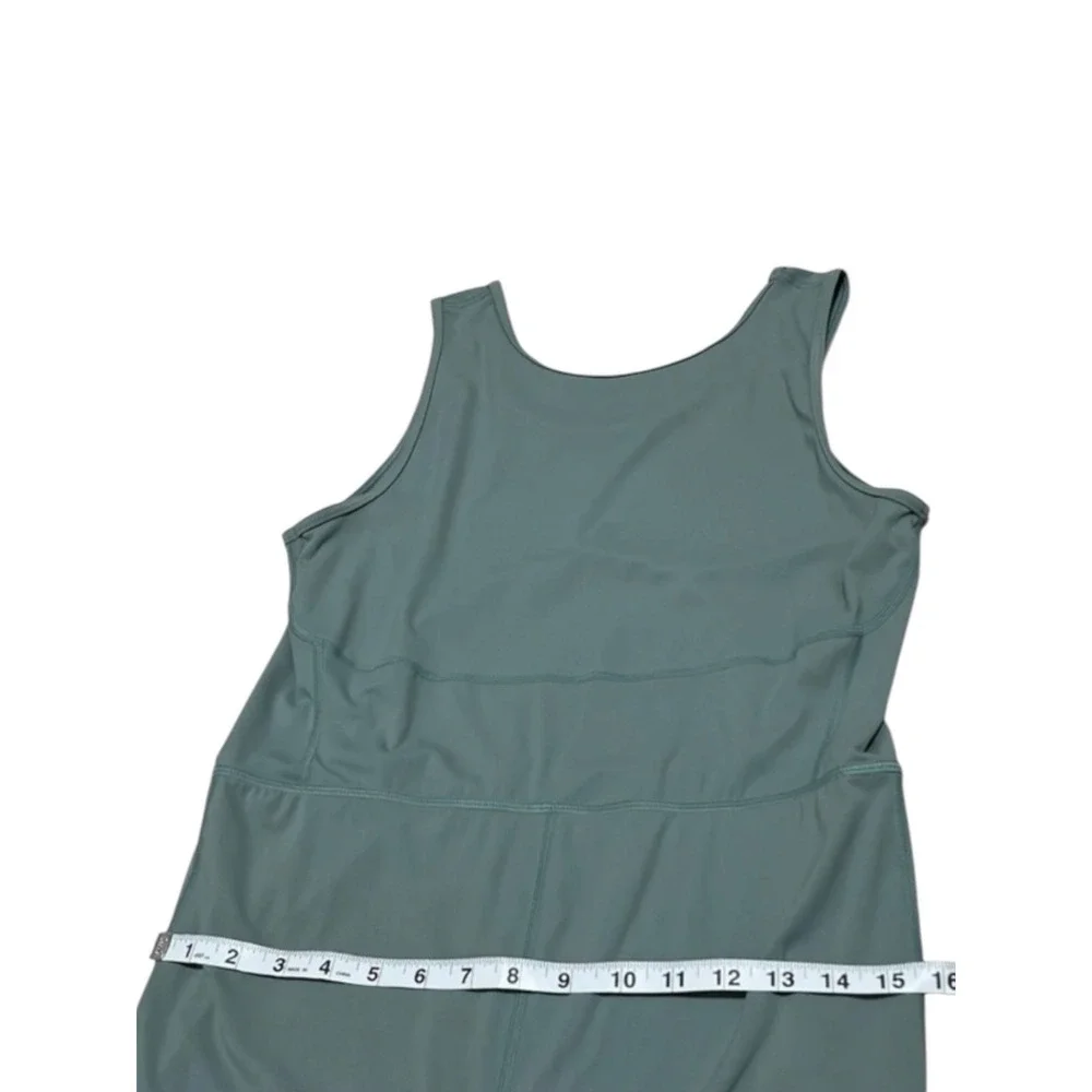 NOIZE Women's XL Sage Green Biker Short Romper Cutout Back Activewear